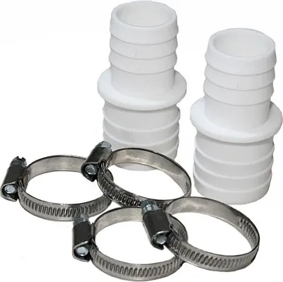 Produktbild von 2 x Doppelschlauchtülle Ø 32-38 mm Schlauchverbinder mit 4 x Schelle
