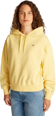 Produktbild von Tommy Hilfiger Damen Hoodie Contrast Flag Regular Fit, Gelb (Citronella), L