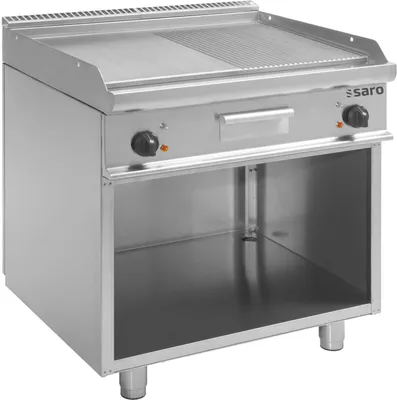 Image de Plaque de cuisson électrique à fond ouvert, modèle E7/Kte2Bam, dimensions : L 800, plaque de cuisson : 795 x 700, plaque de cuisson : 530 x H 850