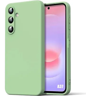 Image de Coque pour Samsung Galaxy A37 5G, Protection Silicone Liquide Ultra Fine Léger Antichoc - Vert