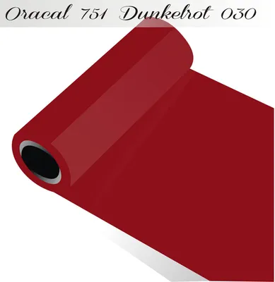 Produktbild von Oracal 751 - Orafol Folie 5m (Laufmeter) freie Farbwahl 118 glänzende Farben - glanz in 4 Größen, 63 cm Folienhöhe dunkelrot - 030