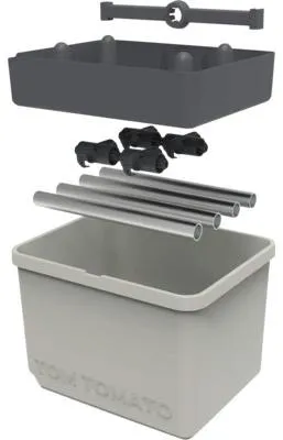 Produktbild von Gusta Garden Tom Tomato, Topfpflanzer, Freistehend, Polypropylen (PP), Aluminium, Blau, Rechteck, Draußen