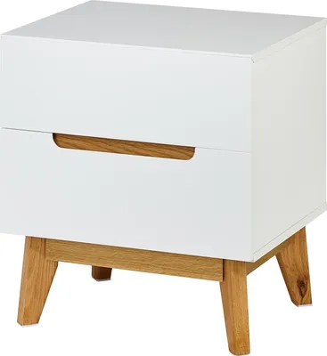 Produktbild von home24 Nachtkommode mit 2 Schubladen - MDF / Massivholz