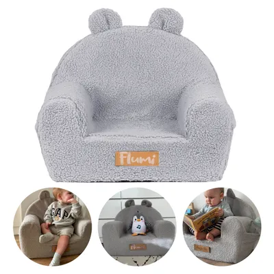 Produktbild von Flumi Kindersessel – Boucle Babysessel - Kindersitz fur Kinderzimmer Spielzimmer – Sessel - 56x42 cm