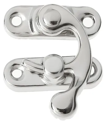 50 Schlösser für Schatullen, Boxen und Truhen, 2,7 x 3,3 cm, silbern