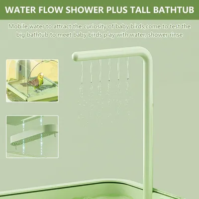 Produktbild von Vogelbad, multifunktionale Vogeldusche, hängendes Badehaus, für Käfig