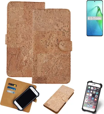 Produktbild von K-S-Trade Hülle kompatibel mit Oppo Reno8 Pro+  Kork Handyhülle Cover  Schutzhülle TPU Case Bumper in Hellbraun, (1x)
