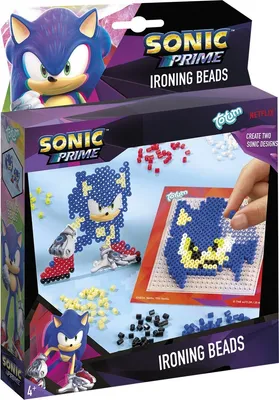 Zdjęcie produktu dla Kreatywny zestaw do samodzielnego montażu Naprasowanki z koralikami, Sonic Prime