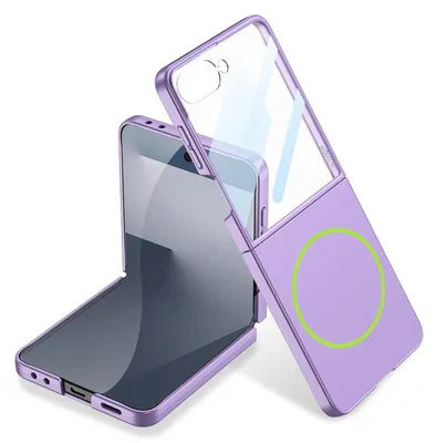 Obrázok produktu pre Pre Samsung Galaxy Z Flip7 Ultra Thin Full Cover MagSafe Protective Case Purple