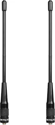 Obrázek produktu pro Retevis RHD701 Vysílačková anténa dvoupásmová VHF/UHF SMA-F s vysokým ziskem Kompatibilní s vysílačkami RT21 RT5R RT5RV RT5 RT7 Baofeng BF-888S UV-5R UV-5RA UV-5RB UV-5RC UV-5RD (2 ks)