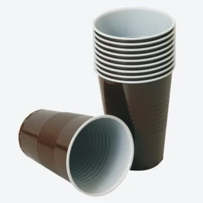 Produktbild von Thermobecher 0,18l braun/weiß 100er