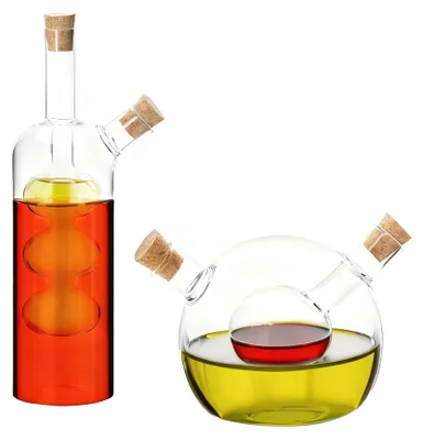 Produktbild von Essig- und Ölspender-Set, 2-in-1 Borosilikatglas