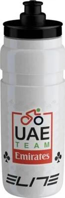 Obrázok produktu pre Cyklistická fľaša na vodu ELITE - FLY 750 UAE TEAM EMIRATES 2025 - biela/farebná