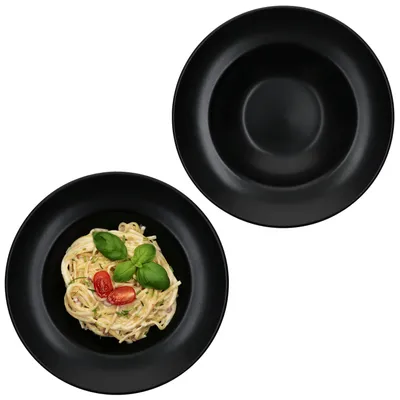 Produktbild von 2er Set NERO Pastateller 27cm schwarz - 27020614