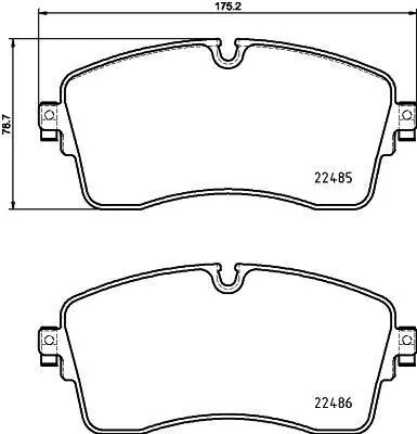 Produktbild von HELLA Bremsbeläge Satz Vorne Bremsklötze für LAND ROVER Range Rover Evoque (L538) 8DB 355 039-321