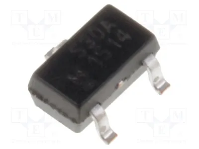 Immagine prodotto di Sensore 3x: Sensore Hall bipolare. Temperatura: -40 ÷ 125°C. Modello: SS30AT. Tensione di alimentazione: 4,5 ÷ 24 VDC
