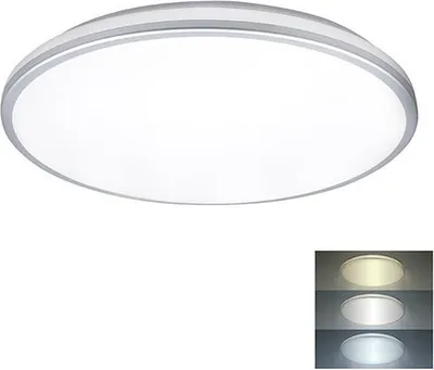 Obrázok produktu pre Solight Kúpeľňové LED stropné svietidlo so strieborným rámčekom 18W IP54 CCT WO796