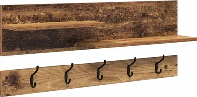 Obrázok produktu pre vidaXL Nástenný nočný stolík z recyklovaného dreva 90 x 15 x 36 cm drevotrieska