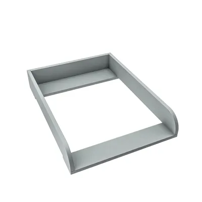 Produktbild von regalik Wickelaufsatz für Malm von IKEA, Wickeltischaufsatz für 48 cm Kommoden, Abnehmbar Wickelkommode aufsatz, Abgerundeten Frontplatten, Aschgrau, 72cm x 54cm