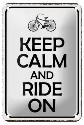 Produktbild von Blechschild Spruch 12x18cm Keep Calm and Ride on