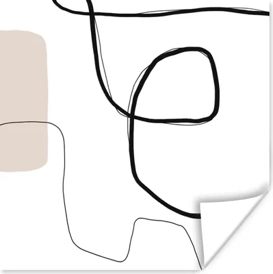 Produktbild von MuchoWow® Poster Abstrakt - Pastell - Minimalismus 100x100 cm - Babyzimmer
