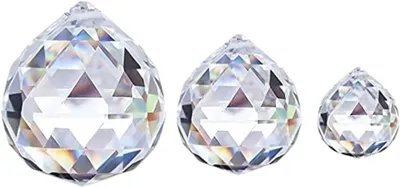 Productafbeelding van Kristallen glas prisma ballen 20 30 40mm facet - Set van 3 - Opknoping Ornamenten voor Kroonluchter Plafondlamp