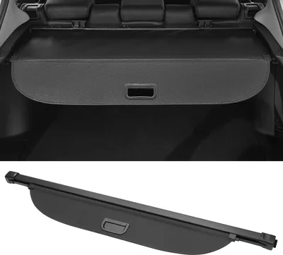 Image de Cache-Bagages Rétractable Pour Coffre De Voiture pour Mitsubishi Eclipse Cross 2018-2024 Étagère De Coffre Arrière / De Bagages Étagère De Sécurité Étagère D'Ombre, Noir Brillant