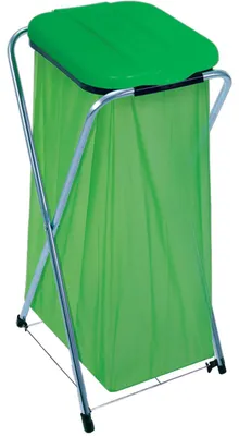 Obrázok produktu pre Stojan na vrecia na odpad triedenie odpadu 120 l oceľový stojan zelený ARTEX Grid 1