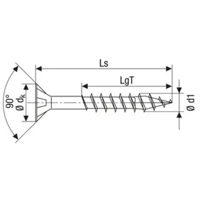 Produktbild von SPAX Universalschraube, weiß verzinkt, T-STAR plus, Senkkopf, Teilgewinde, 4CUT, WIROX A3J, blank verzinkt - Größe: 5,0 x 100 mm - Menge: 200 Stück
