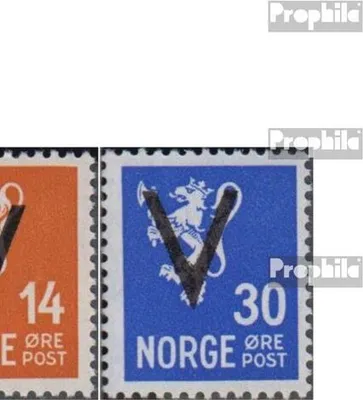 Produktbild von Briefmarken Norwegen 1941 Mi 237-256 (kompl.Ausg.) postfrisch Aufdruckausgabe