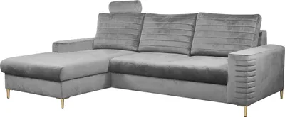 Produktbild von MIRJAN24 Ecksofa Collin, Wohnzimmer Eckcouch mit Bettkasten und Schlaffunktion (Farbe: Velluto 16, Seite: Links)