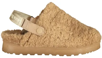Produktbild von Winter-Damen-Clogs Braun mit Fell & abnehmbarem Knöchelband