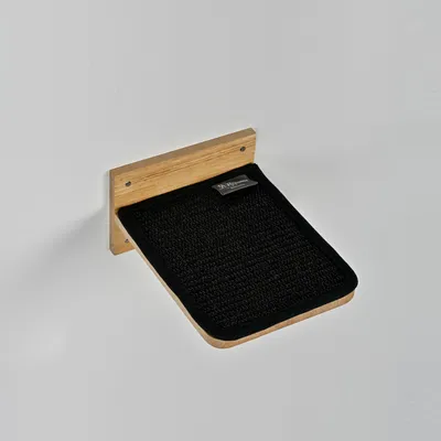 Produktbild von RHRQuality Wandmöbel Kletterwand Katze - XXL Wandplattenset 3 – Tragkraft bis zu 20 kg – Für große Katzen – Mit rutschfester Beschichtung – Schwarz