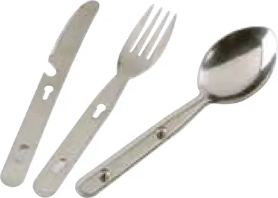 Produktbild von Ibili Camping-besteck Aus Edelstahl 3 Stücke Silber  Silber One Size