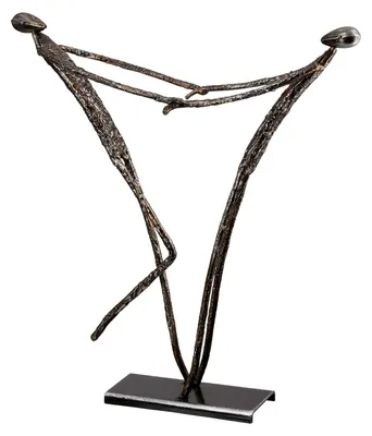 Produktbild von Gilde Figur, Paar, "Emotion", Metall, silberfarben, VE 2, L. 6 cm, B. 27 cm, H. 29 cm 51874 4063387518748