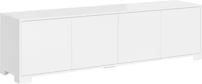 Image de Meuble Tv Lumina 4 Portes 172 X 40 X 48 Cm, Blanc Brillant