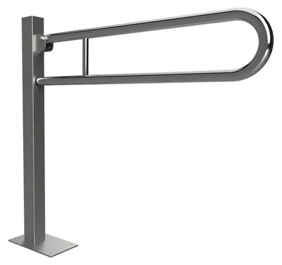 Obrázek produktu pro Úchyt invalidní sklopný Bemeta Help tvar ˝U˝ ukotvený 850 mm nerez brus