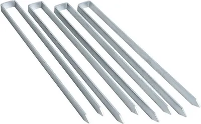 Produktbild von Erdanker Bodenanker 4er Set 40cm Erdspieß Metall Erdnagel Bodennagel Rosenbogen