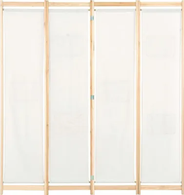 Obrázek produktu pro vidaXL 4dílná přepážka do pokoje krémově bílá 160 x 170 x 4 cm látka