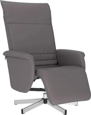 Obrázek produktu pro vidaXL Relaxační křeslo s podnožkou šedá Imitace kůže