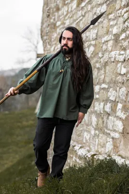 Produktbild von Mittelalter Schnürhemd Grün "Friedrich" L