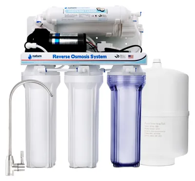 Umkehrosmoseanlage 5-stufig, 6 l, 75 GPD, mit Pumpe und Tank