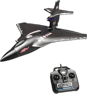 Produktbild von XIAXIU Raptor H650 Sea Land Air 490mm Spannweite 2,4 GHz 6CH Smart Balance EPP RC Flugzeug Warbird Fighter Wasserflugzeug RTF für Anfänger, Schwarz