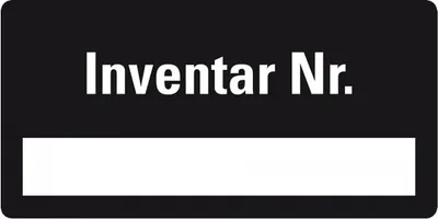 Produktbild von Dreifke® Aufkleber I Inventaretikett Inventar-Nr., schwarz, Dokumentenfolie, ...