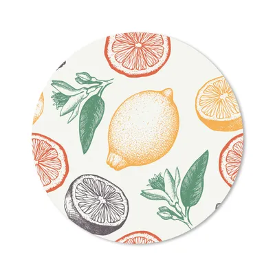 Produktbild von MuchoWow® Mauspad Mousepad Obst - Vintage - Küche - Muster 20x20 cm - Mousepads - Maus Mat - Pad - Mausunterlage - Schreibtischmatte