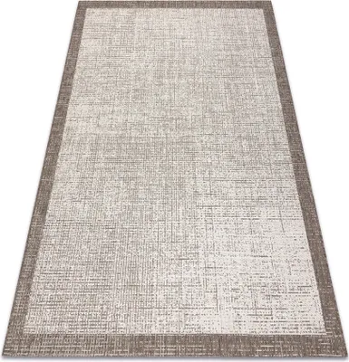 Image de TAPIS EN CORDE SIZAL FLOORLUX 20401 Cadre champagne / taupe beige 140x200 cm