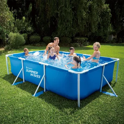 Produktbild von Summer Waves Pool Aufstellpool 300 x 200 x 75 cm Familienbad