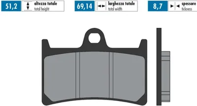 Zdjęcie produktu dla Klocki hamulcowe Polini Sinter do Yamaha T-Max 530