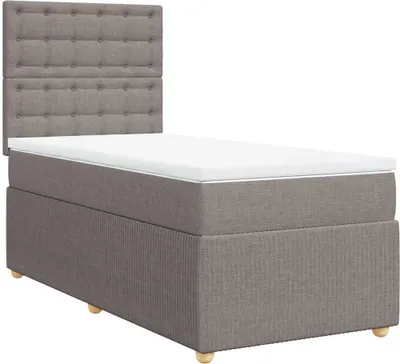 Produktbild von vidaXL Boxspringbett mit Matratze Taupe 80x200 cm Stoff