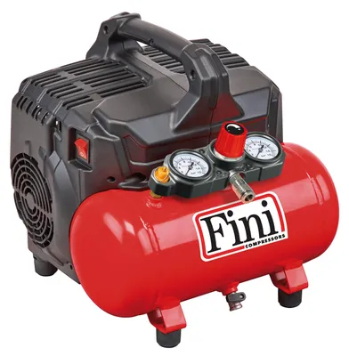 Obrázek produktu pro Fini – Kompresor s tichým provozem, 2 manometry (59 dB). Silent Kompresor – 2 manometry